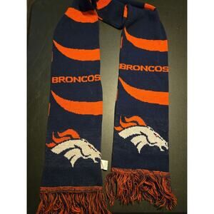 Forever Collectibles Scarf Unisex One Size Denver Broncos Knit Navy Orange Logo